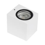 kelvo® BURANO KLV-101-0020 Φωτιστικό Τοίχου / Απλίκα για Λάμπα MR16 με Ντουί GU10 AC 220-240V Αδιάβροχο IP65 – Λευκό Ματ – Μ8 x Π8 x Υ7cm