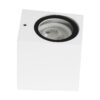 kelvo® BURANO KLV-101-0020 Φωτιστικό Τοίχου / Απλίκα για Λάμπα MR16 με Ντουί GU10 AC 220-240V Αδιάβροχο IP65 – Λευκό Ματ – Μ8 x Π8 x Υ7cm