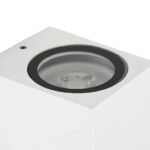 kelvo® BURANO KLV-101-0020 Φωτιστικό Τοίχου / Απλίκα για Λάμπα MR16 με Ντουί GU10 AC 220-240V Αδιάβροχο IP65 – Λευκό Ματ – Μ8 x Π8 x Υ7cm