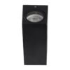 kelvo® BURANO KLV-101-0021 Φωτιστικό Τοίχου / Απλίκα για 2 Λάμπες MR16 με Ντουί GU10 AC 220-240V Αδιάβροχο IP65 – Μαύρο Ματ – Μ8 x Π8 x Υ15cm