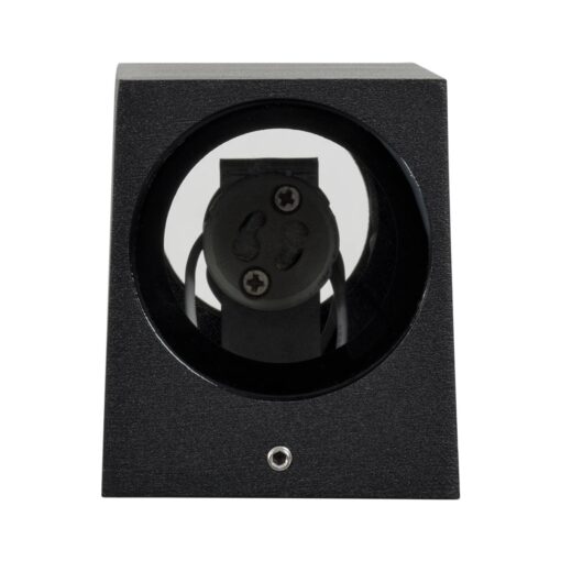 kelvo® BURANO KLV-101-0021 Φωτιστικό Τοίχου / Απλίκα για 2 Λάμπες MR16 με Ντουί GU10 AC 220-240V Αδιάβροχο IP65 – Μαύρο Ματ – Μ8 x Π8 x Υ15cm