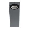 kelvo® BURANO KLV-101-0022 Φωτιστικό Τοίχου / Απλίκα για 2 Λάμπες MR16 με Ντουί GU10 AC 220-240V Αδιάβροχο IP65 – Γκρι Ανθρακί Ματ – Μ8 x Π8 x Υ15cm