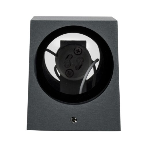 kelvo® BURANO KLV-101-0022 Φωτιστικό Τοίχου / Απλίκα για 2 Λάμπες MR16 με Ντουί GU10 AC 220-240V Αδιάβροχο IP65 – Γκρι Ανθρακί Ματ – Μ8 x Π8 x Υ15cm