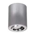 kelvo® AKIRA KLV-101-0026 Κινούμενο Φωτιστικό Downlight Σποτ για Λάμπα MR16 με Ντουί GU10 AC 220-240V IP20 – Νίκελ Βούρτσας – Μ8 x Π8 x Υ10cm