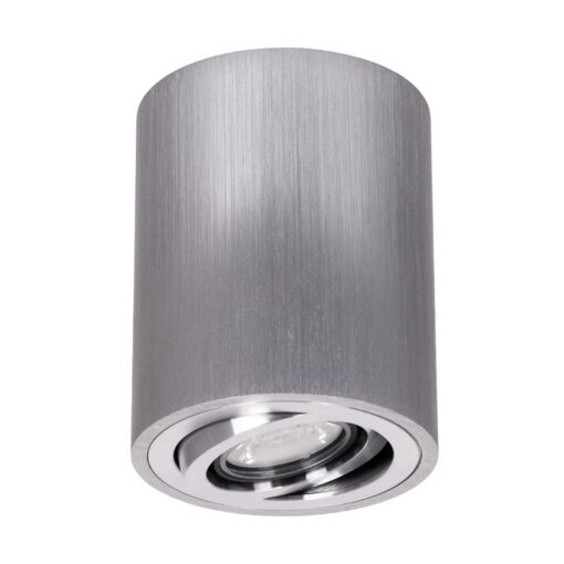 kelvo® AKIRA KLV-101-0026 Κινούμενο Φωτιστικό Downlight Σποτ για Λάμπα MR16 με Ντουί GU10 AC 220-240V IP20 – Νίκελ Βούρτσας – Μ8 x Π8 x Υ10cm