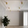 kelvo® AKIRA KLV-101-0027 Κινούμενο Φωτιστικό Downlight Σποτ για Λάμπα MR16 με Ντουί GU10 AC 220-240V IP20 – Χρυσό Βούρτσας – Μ8 x Π8 x Υ10cm