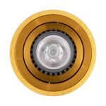 kelvo® AKIRA KLV-101-0027 Κινούμενο Φωτιστικό Downlight Σποτ για Λάμπα MR16 με Ντουί GU10 AC 220-240V IP20 – Χρυσό Βούρτσας – Μ8 x Π8 x Υ10cm