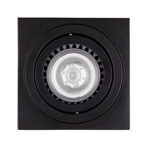 kelvo® AKIRA KLV-101-0028 Κινούμενο Φωτιστικό Downlight Σποτ για Λάμπα MR16 με Ντουί GU10 AC 220-240V IP20 – Μαύρο Ματ – Μ8 x Π8 x Υ10cm