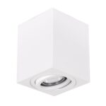 kelvo® AKIRA KLV-101-0029 Κινούμενο Φωτιστικό Downlight Σποτ για Λάμπα MR16 με Ντουί GU10 AC 220-240V IP20 – Λευκό Ματ – Μ8 x Π8 x Υ10cm