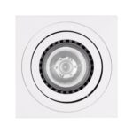 kelvo® AKIRA KLV-101-0029 Κινούμενο Φωτιστικό Downlight Σποτ για Λάμπα MR16 με Ντουί GU10 AC 220-240V IP20 – Λευκό Ματ – Μ8 x Π8 x Υ10cm