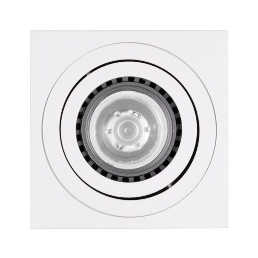 kelvo® AKIRA KLV-101-0029 Κινούμενο Φωτιστικό Downlight Σποτ για Λάμπα MR16 με Ντουί GU10 AC 220-240V IP20 – Λευκό Ματ – Μ8 x Π8 x Υ10cm