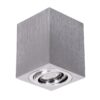 kelvo® AKIRA KLV-101-0030 Κινούμενο Φωτιστικό Downlight Σποτ για Λάμπα MR16 με Ντουί GU10 AC 220-240V IP20 – Νίκελ Βούρτσας – Μ8 x Π8 x Υ10cm