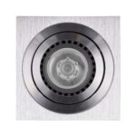 kelvo® AKIRA KLV-101-0030 Κινούμενο Φωτιστικό Downlight Σποτ για Λάμπα MR16 με Ντουί GU10 AC 220-240V IP20 – Νίκελ Βούρτσας – Μ8 x Π8 x Υ10cm