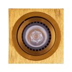 kelvo® AKIRA KLV-101-0031 Κινούμενο Φωτιστικό Downlight Σποτ για Λάμπα MR16 με Ντουί GU10 AC 220-240V IP20 – Χρυσό Βούρτσας – Μ8 x Π8 x Υ10cm