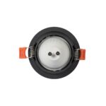 kelvo® DELTA KLV-101-0032 Χωνευτό Φωτιστικό Downlight Σποτ για Λάμπα MR16 με Ντουί GU10 AC 220-240V IP20 – Μαύρο Ματ – Μ8.5 x Π8.5 x Υ3.5cm / Q7.5cm