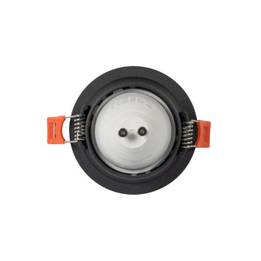 kelvo® DELTA KLV-101-0032 Χωνευτό Φωτιστικό Downlight Σποτ για Λάμπα MR16 με Ντουί GU10 AC 220-240V IP20 – Μαύρο Ματ – Μ8.5 x Π8.5 x Υ3.5cm / Q7.5cm