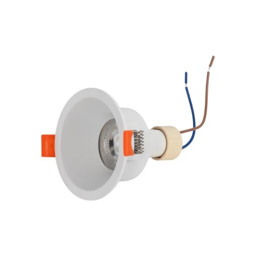 kelvo® DELTA KLV-101-0033 Χωνευτό Φωτιστικό Downlight Σποτ για Λάμπα MR16 με Ντουί GU10 AC 220-240V IP20 – Λευκό Ματ – Μ8.5 x Π8.5 x Υ3.5cm / Q7.5cm