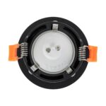 kelvo® OMICRON KLV-101-0034 Χωνευτό Φωτιστικό Downlight Σποτ για Λάμπα MR16 με Ντουί GU10 AC 220-240V IP20 – Μαύρο Ματ – Μ8.5 x Π8.5 x Υ3cm / Q7.5cm
