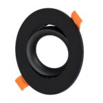 kelvo® OMEGA KLV-101-0036 Χωνευτό Κινούμενο Φωτιστικό Downlight Σποτ για Λάμπα MR16 με Ντουί GU10 AC 220-240V IP20 – Μαύρο Ματ – Μ10.5 x Π10.5 x Υ2.2cm / Q7.5cm