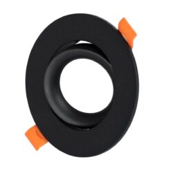 kelvo® OMEGA KLV-101-0036 Χωνευτό Κινούμενο Φωτιστικό Downlight Σποτ για Λάμπα MR16 με Ντουί GU10 AC 220-240V IP20 – Μαύρο Ματ – Μ10.5 x Π10.5 x Υ2.2cm / Q7.5cm