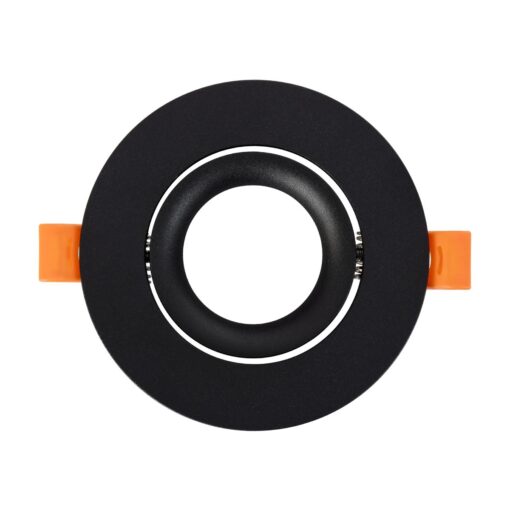 kelvo® OMEGA KLV-101-0036 Χωνευτό Κινούμενο Φωτιστικό Downlight Σποτ για Λάμπα MR16 με Ντουί GU10 AC 220-240V IP20 – Μαύρο Ματ – Μ10.5 x Π10.5 x Υ2.2cm / Q7.5cm