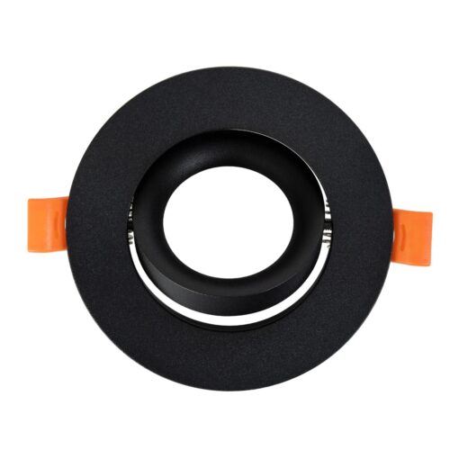 kelvo® OMEGA KLV-101-0036 Χωνευτό Κινούμενο Φωτιστικό Downlight Σποτ για Λάμπα MR16 με Ντουί GU10 AC 220-240V IP20 – Μαύρο Ματ – Μ10.5 x Π10.5 x Υ2.2cm / Q7.5cm