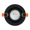 kelvo® OMEGA KLV-101-0036 Χωνευτό Κινούμενο Φωτιστικό Downlight Σποτ για Λάμπα MR16 με Ντουί GU10 AC 220-240V IP20 – Μαύρο Ματ – Μ10.5 x Π10.5 x Υ2.2cm / Q7.5cm