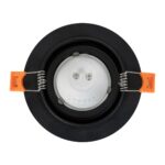 kelvo® OMEGA KLV-101-0036 Χωνευτό Κινούμενο Φωτιστικό Downlight Σποτ για Λάμπα MR16 με Ντουί GU10 AC 220-240V IP20 – Μαύρο Ματ – Μ10.5 x Π10.5 x Υ2.2cm / Q7.5cm