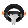 kelvo® OMEGA KLV-101-0036 Χωνευτό Κινούμενο Φωτιστικό Downlight Σποτ για Λάμπα MR16 με Ντουί GU10 AC 220-240V IP20 – Μαύρο Ματ – Μ10.5 x Π10.5 x Υ2.2cm / Q7.5cm