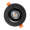 kelvo® OMEGA KLV-101-0036 Χωνευτό Κινούμενο Φωτιστικό Downlight Σποτ για Λάμπα MR16 με Ντουί GU10 AC 220-240V IP20 – Μαύρο Ματ – Μ10.5 x Π10.5 x Υ2.2cm / Q7.5cm