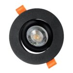 kelvo® OMEGA KLV-101-0036 Χωνευτό Κινούμενο Φωτιστικό Downlight Σποτ για Λάμπα MR16 με Ντουί GU10 AC 220-240V IP20 – Μαύρο Ματ – Μ10.5 x Π10.5 x Υ2.2cm / Q7.5cm