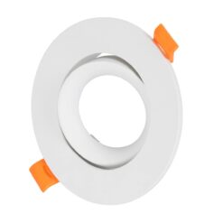 kelvo® OMEGA KLV-101-0037 Χωνευτό Κινούμενο Φωτιστικό Downlight Σποτ για Λάμπα MR16 με Ντουί GU10 AC 220-240V IP20 – Λευκό Ματ – Μ10.5 x Π10.5 x Υ2.2cm / Q7.5cm