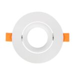 kelvo® OMEGA KLV-101-0037 Χωνευτό Κινούμενο Φωτιστικό Downlight Σποτ για Λάμπα MR16 με Ντουί GU10 AC 220-240V IP20 – Λευκό Ματ – Μ10.5 x Π10.5 x Υ2.2cm / Q7.5cm