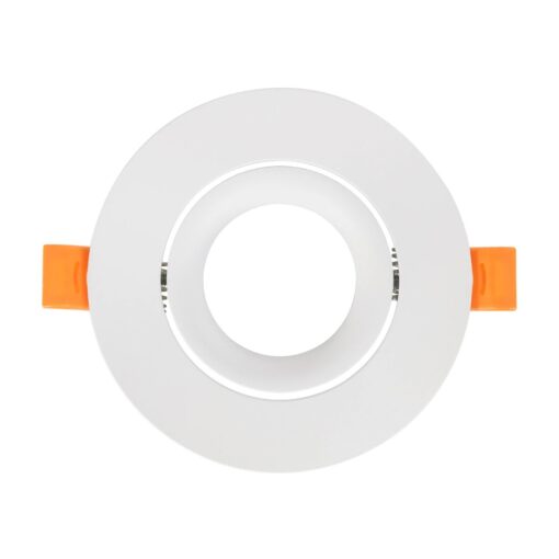 kelvo® OMEGA KLV-101-0037 Χωνευτό Κινούμενο Φωτιστικό Downlight Σποτ για Λάμπα MR16 με Ντουί GU10 AC 220-240V IP20 – Λευκό Ματ – Μ10.5 x Π10.5 x Υ2.2cm / Q7.5cm