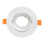 kelvo® OMEGA KLV-101-0037 Χωνευτό Κινούμενο Φωτιστικό Downlight Σποτ για Λάμπα MR16 με Ντουί GU10 AC 220-240V IP20 – Λευκό Ματ – Μ10.5 x Π10.5 x Υ2.2cm / Q7.5cm