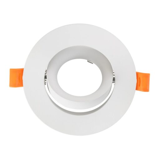 kelvo® OMEGA KLV-101-0037 Χωνευτό Κινούμενο Φωτιστικό Downlight Σποτ για Λάμπα MR16 με Ντουί GU10 AC 220-240V IP20 – Λευκό Ματ – Μ10.5 x Π10.5 x Υ2.2cm / Q7.5cm