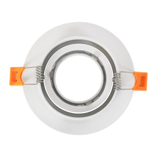 kelvo® OMEGA KLV-101-0037 Χωνευτό Κινούμενο Φωτιστικό Downlight Σποτ για Λάμπα MR16 με Ντουί GU10 AC 220-240V IP20 – Λευκό Ματ – Μ10.5 x Π10.5 x Υ2.2cm / Q7.5cm
