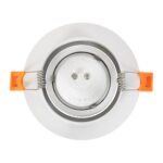 kelvo® OMEGA KLV-101-0037 Χωνευτό Κινούμενο Φωτιστικό Downlight Σποτ για Λάμπα MR16 με Ντουί GU10 AC 220-240V IP20 – Λευκό Ματ – Μ10.5 x Π10.5 x Υ2.2cm / Q7.5cm