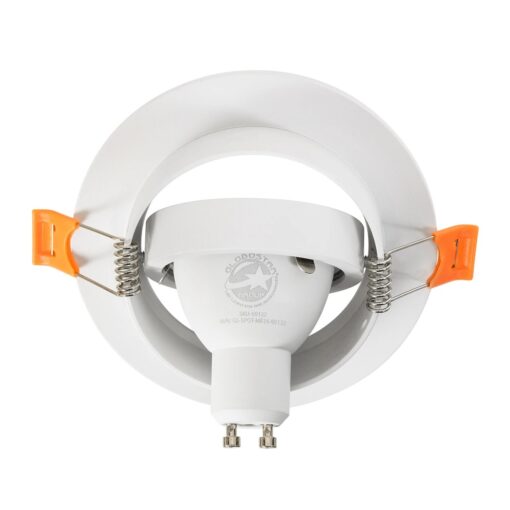 kelvo® OMEGA KLV-101-0037 Χωνευτό Κινούμενο Φωτιστικό Downlight Σποτ για Λάμπα MR16 με Ντουί GU10 AC 220-240V IP20 – Λευκό Ματ – Μ10.5 x Π10.5 x Υ2.2cm / Q7.5cm
