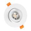 kelvo® OMEGA KLV-101-0037 Χωνευτό Κινούμενο Φωτιστικό Downlight Σποτ για Λάμπα MR16 με Ντουί GU10 AC 220-240V IP20 – Λευκό Ματ – Μ10.5 x Π10.5 x Υ2.2cm / Q7.5cm