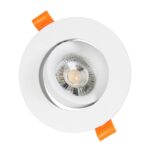 kelvo® OMEGA KLV-101-0037 Χωνευτό Κινούμενο Φωτιστικό Downlight Σποτ για Λάμπα MR16 με Ντουί GU10 AC 220-240V IP20 – Λευκό Ματ – Μ10.5 x Π10.5 x Υ2.2cm / Q7.5cm