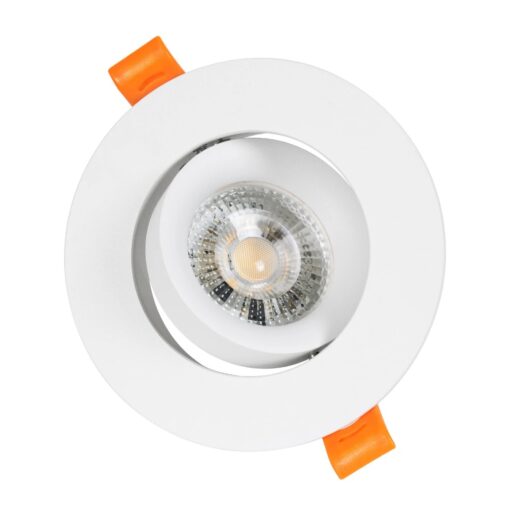 kelvo® OMEGA KLV-101-0037 Χωνευτό Κινούμενο Φωτιστικό Downlight Σποτ για Λάμπα MR16 με Ντουί GU10 AC 220-240V IP20 – Λευκό Ματ – Μ10.5 x Π10.5 x Υ2.2cm / Q7.5cm