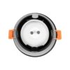 kelvo® KAPA KLV-101-0038 Χωνευτό Φωτιστικό Downlight Σποτ Μπάνιου για Λάμπα MR16 με Ντουί GU10 AC 220-240V Αδιάβροχο IP65 – Μαύρο Ματ – Μ8.5 x Π8.5 x Υ4.2cm / Q7.5cm