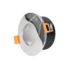 kelvo® KAPA KLV-101-0040 Χωνευτό Φωτιστικό Downlight Σποτ Μπάνιου για Λάμπα MR16 με Ντουί GU10 AC 220-240V Αδιάβροχο IP65 – Νίκελ Χρώμιο – Μ8.5 x Π8.5 x Υ4.2cm / Q7.5cm