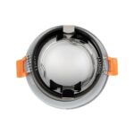 kelvo® KAPA KLV-101-0040 Χωνευτό Φωτιστικό Downlight Σποτ Μπάνιου για Λάμπα MR16 με Ντουί GU10 AC 220-240V Αδιάβροχο IP65 – Νίκελ Χρώμιο – Μ8.5 x Π8.5 x Υ4.2cm / Q7.5cm