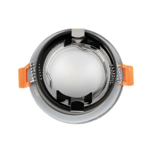 kelvo® KAPA KLV-101-0040 Χωνευτό Φωτιστικό Downlight Σποτ Μπάνιου για Λάμπα MR16 με Ντουί GU10 AC 220-240V Αδιάβροχο IP65 – Νίκελ Χρώμιο – Μ8.5 x Π8.5 x Υ4.2cm / Q7.5cm