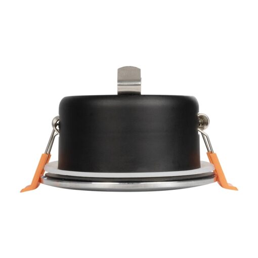 kelvo® KAPA KLV-101-0040 Χωνευτό Φωτιστικό Downlight Σποτ Μπάνιου για Λάμπα MR16 με Ντουί GU10 AC 220-240V Αδιάβροχο IP65 – Νίκελ Χρώμιο – Μ8.5 x Π8.5 x Υ4.2cm / Q7.5cm