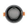 kelvo® SIGMA KLV-101-0041 Χωνευτό Φωτιστικό Downlight Σποτ Μπάνιου για Λάμπα MR16 με Ντουί GU10 AC 220-240V Αδιάβροχο IP65 – Μαύρο Ματ – Μ8.5 x Π8.5 x Υ4.4cm / Q7.5cm