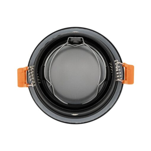 kelvo® SIGMA KLV-101-0041 Χωνευτό Φωτιστικό Downlight Σποτ Μπάνιου για Λάμπα MR16 με Ντουί GU10 AC 220-240V Αδιάβροχο IP65 – Μαύρο Ματ – Μ8.5 x Π8.5 x Υ4.4cm / Q7.5cm