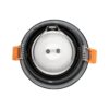 kelvo® SIGMA KLV-101-0041 Χωνευτό Φωτιστικό Downlight Σποτ Μπάνιου για Λάμπα MR16 με Ντουί GU10 AC 220-240V Αδιάβροχο IP65 – Μαύρο Ματ – Μ8.5 x Π8.5 x Υ4.4cm / Q7.5cm